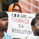 Students at Jawaharlal Nehru University during a protest march against professor Atul Johri, who is suspected of molesting nine girls on the campus, March 19, 2018, in New Delhi